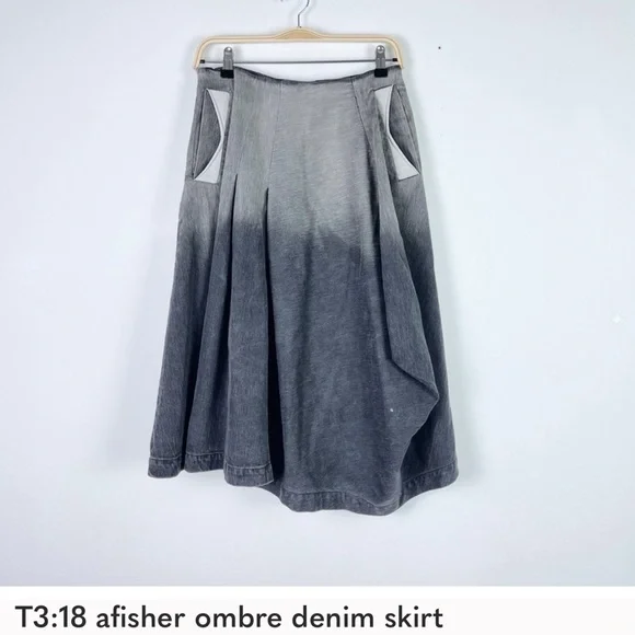 AFisher ombre Heavy denim skirt. - Picture 2 of 2
